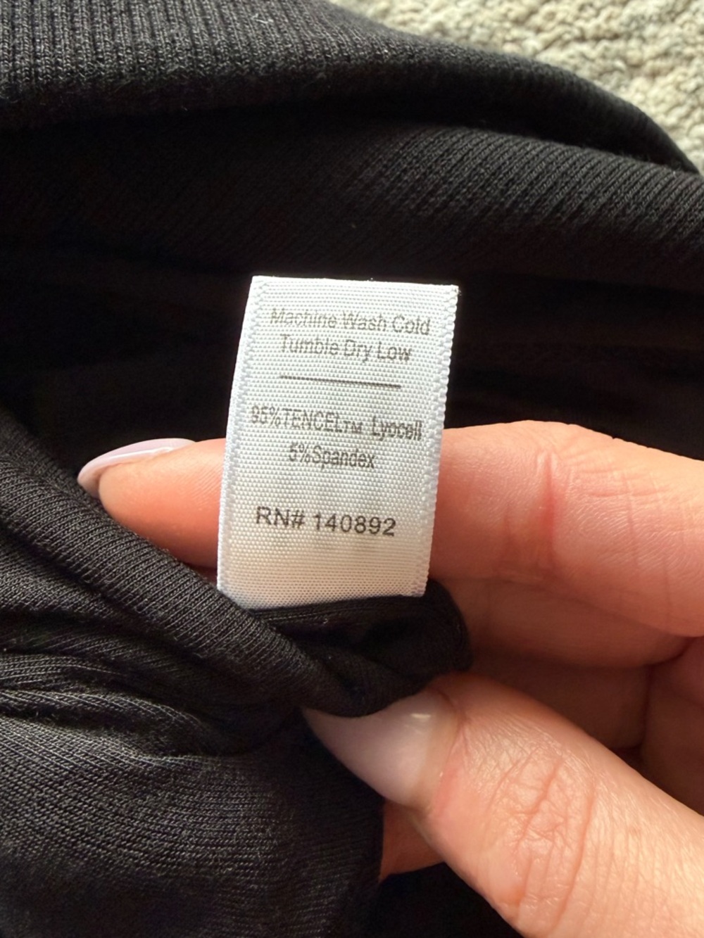 Marine Layer Lexi Daytime Black Ribbed Midi Dress | L - Picture 10 of 10